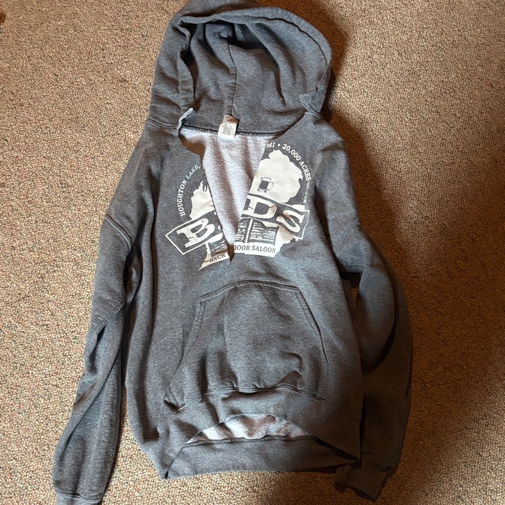 Gray Graphic Hoodie